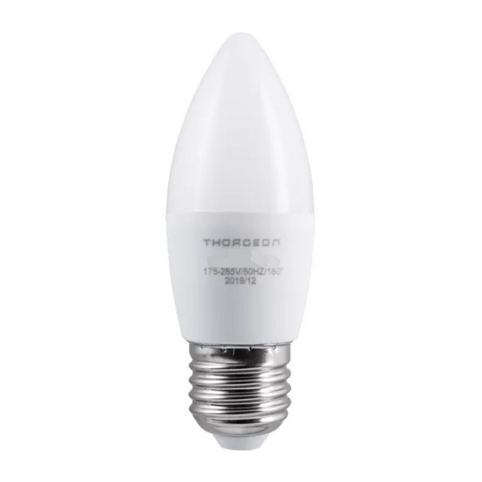 LED spuldze 8W, B35, E27, 3000K, 550lm, THORGEON