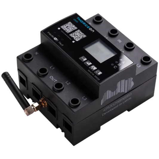 Elektroenerģijas skaitītājs, WiFi, 3F, 80(100A), LCD displejs, uz DIN sliedes, Tuya, THORGEON