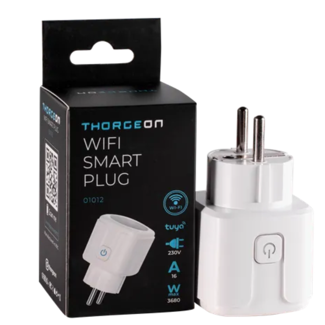 Viedā WiFi vadāmā rozete, 16A, 230V, 3680W, TUYA, balta, THORGEON / BLOW