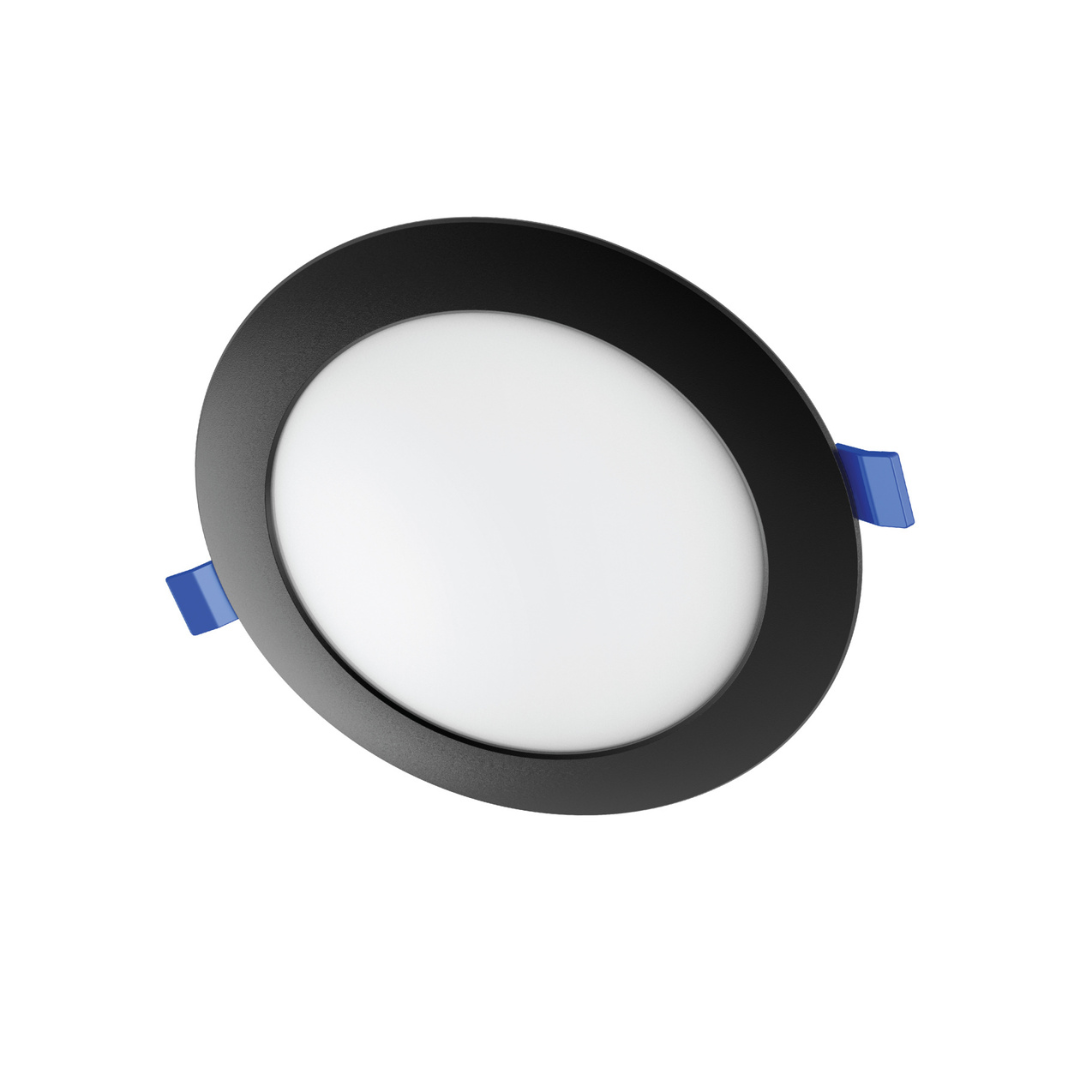 LED Gaismeklis iebūvejams apaļš, 18W, 4000K, 1850Lm, 225*24mm, melns