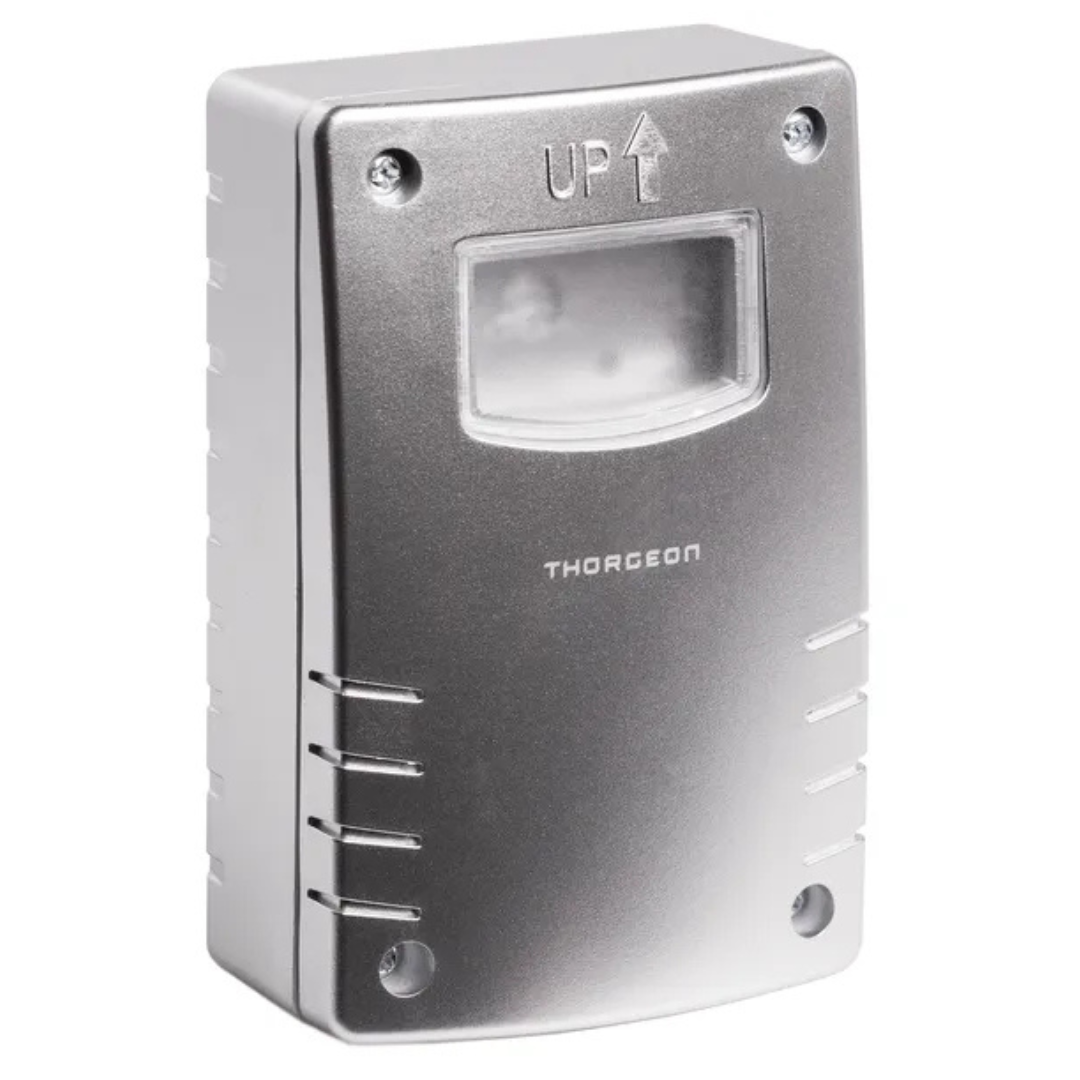 Krēslas slēdzis, sudrabots, IP44, 300W, 10A, THORGEON