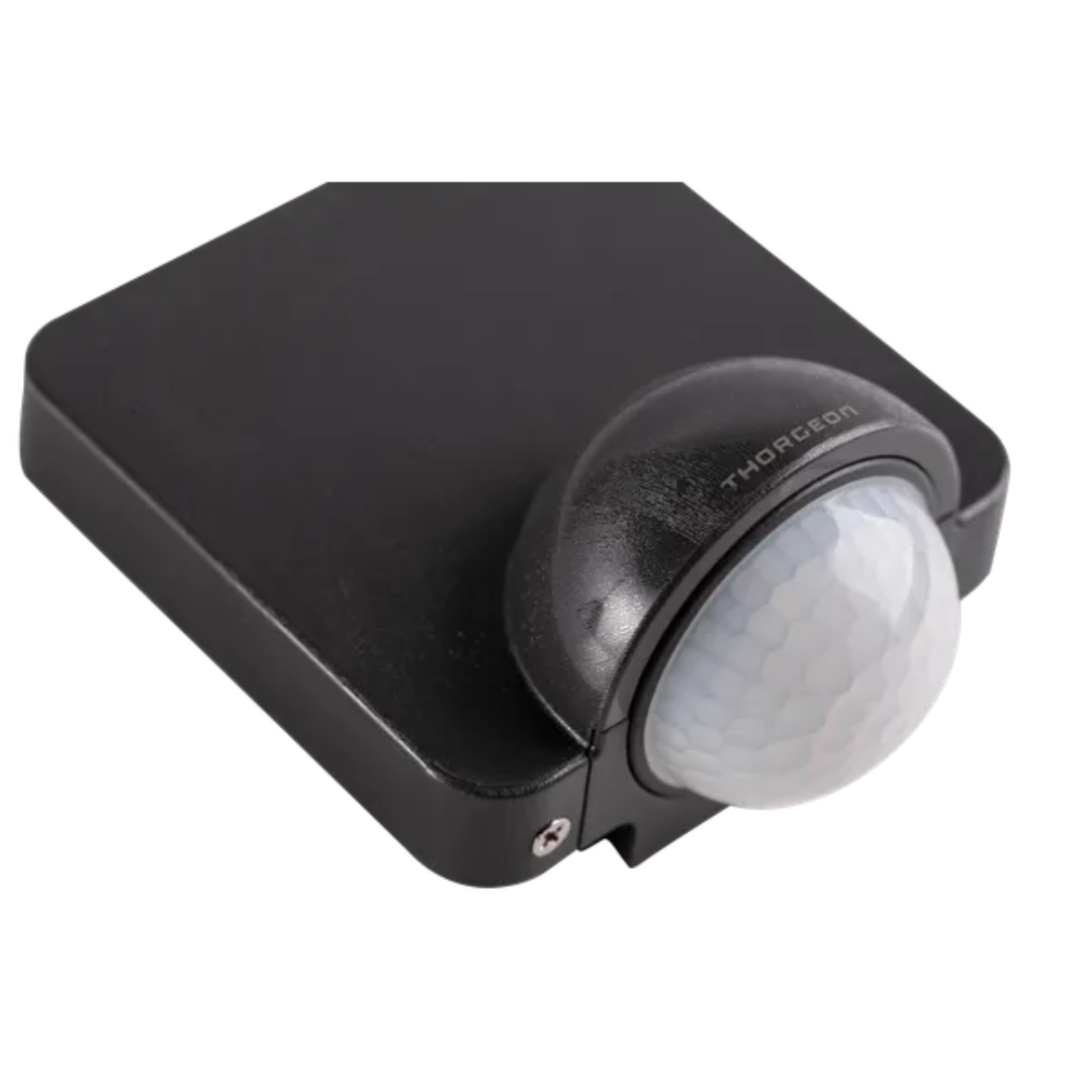 Kustības sensors, antracīts, virsapmetuma, 360 grādi, 8m darbības radius, IP54, 1200W, Thorgeon