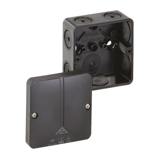 Nozarkārba melna Abox-i 025-L/sw, 80x80x52mm, IP65, Spelsberg