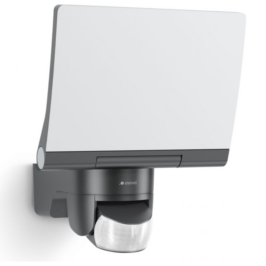 LED prožektors ar kustības sensoru, antracīts (grafīts), 19.3W, 2124lm, 3000K, sensora attālums 10m un 180°, IP44, XLED home 2 XL S, STEINEL