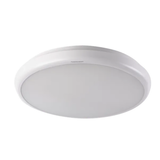 LED gaismeklis / plafons v/a ar mikroviļņu sensoru, 15W, 3000K/4000K/6000K, 1500lm, IP65, IK10, sensora darbības lauks 4-16m, D265.5mm, GEN3, THORGEON