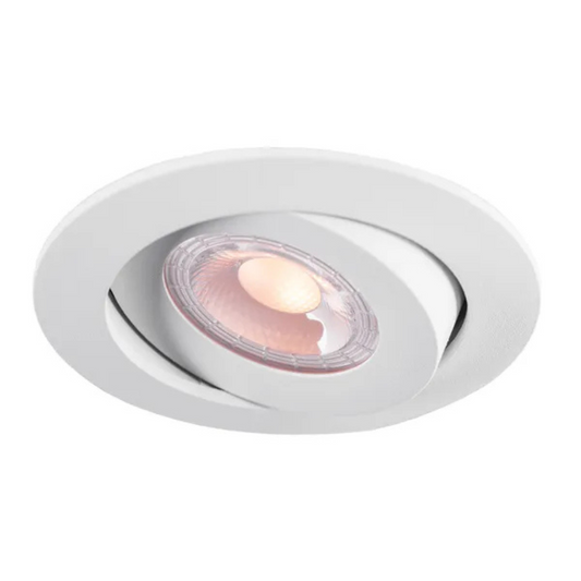 Gaismeklis LED, iebūvējams, plāns, 5W, 3000K/4000K/5700K, 400Lm, IP44, 50°, CRI>90, dimmējama, 70-75mm cauruma diametrs, ar iekšējo draiveri, RAL9003, THORGEON