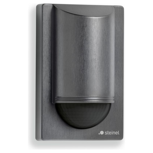 IS 2180 Eco (IS 2180-2) sienas Infrasarkano staru sensors ar 180° uztveršanas leņķi. Antracīts. Uztveršanas attāIums r=max.5/12m šķērskustībai un r=max.4 m kustībai uz sensoru. Pieslēguma jauda 2000W, LED max.6x58W. Montāžas augstums 1,8-4m. STEINEL