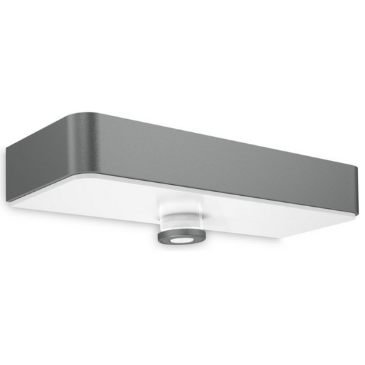 Āra sensorlampa ar saules paneli, antracīts, 1.5W, 3000K, 140lm, IP44, ar kustības sensoru, 360°, 6m, soft light start, XSolar SOL-O LED, STEINEL