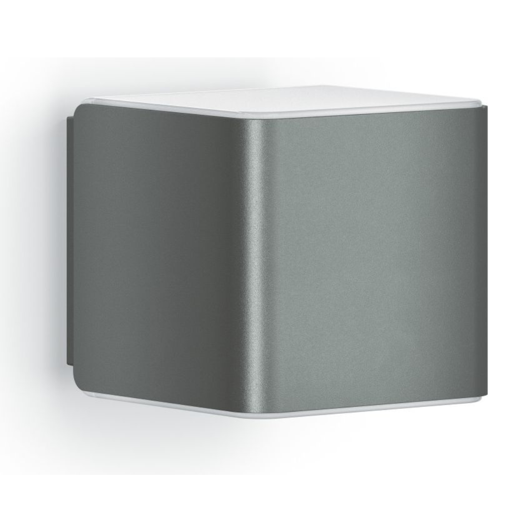 Āra sienas gaismeklis ar kustības sensoru, antracīts, LED, 9.1W, 3000K, 319lm, IP44, sensora attālums 5m un 160°, ar Bluetooth savienojumu un vadību, soft light start, L 840 SC, STEINEL