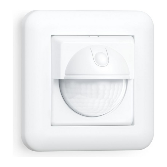 Sienas zemapmetuma infrasarkano staru sensors ar 180° uztveršanas leņķi, uztveršanas attāIums r=max. 8m šķērskustībai un r=max. 2m kustībai uz sensoru, pieslēguma jauda 200W, LED max.160W, montāžas augstums 1.1-2.2m, IR 180 UP easy, STEINEL