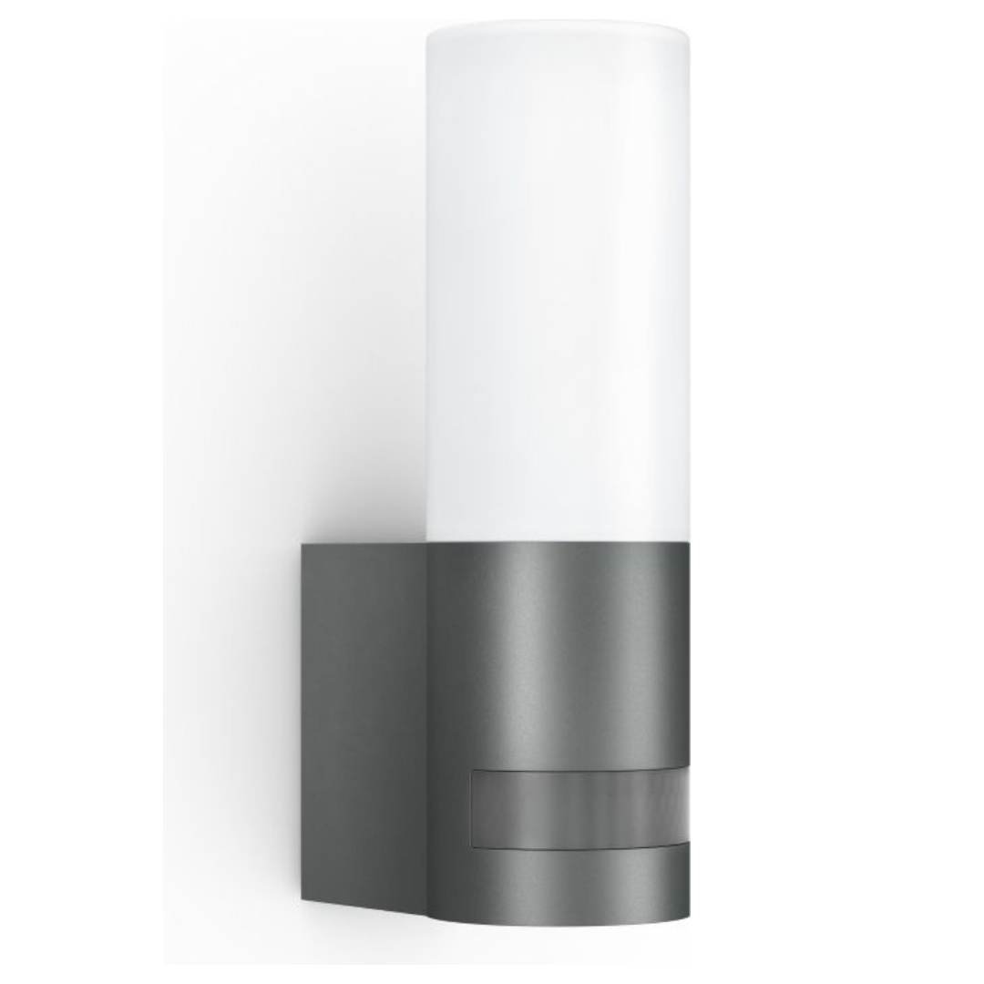 Āra sienas gaismeklis ar kustības sensoru, antracīts, LED, 11.3W, 3000K, 729lm, IP44, sensora attālums 10m un 180°, soft light start, L 605 S, STEINEL