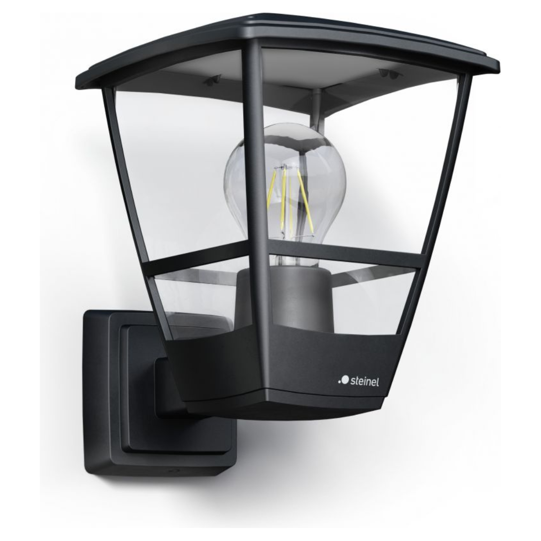 Āra sienas gaismeklis, melns, E27, maksimāla LED jauda līdz 15W, IP44, IK07, L 10, STEINEL