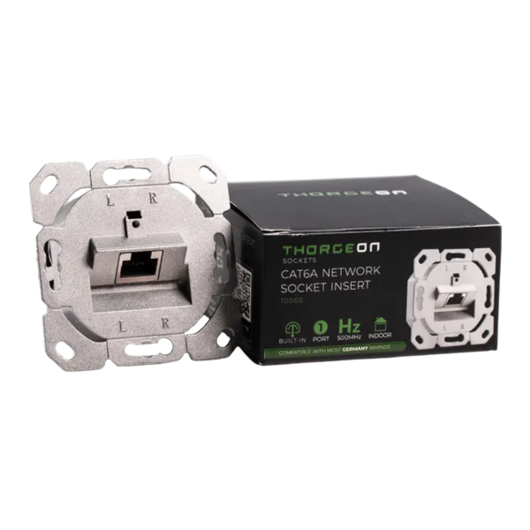 Interneta ligzda mehānisms 1x8 Cat6a UAE, der visam slēdžu/rozešu sērijam ar UAE centr.platēm, THORGEON