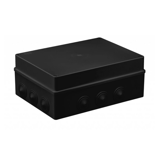 Nozarkārba melna S-BOX 606C, 300x220x120mm, IP65, UV izturīga, Pawbol