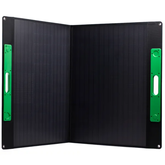 Pārnēsājams saules panelis, 100W, mono kristālisks, 5V, 12V, 19V, izmēri 1189x689x17.5 mm, THORGEON