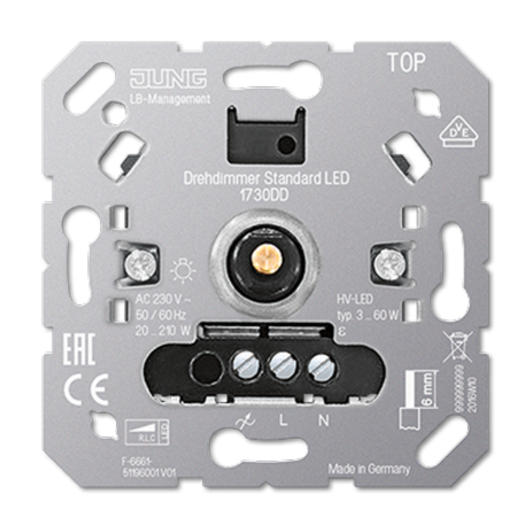 Universāls dimmeris 20-210W, LED 3-60W, mehānisms z/a, 1730DD