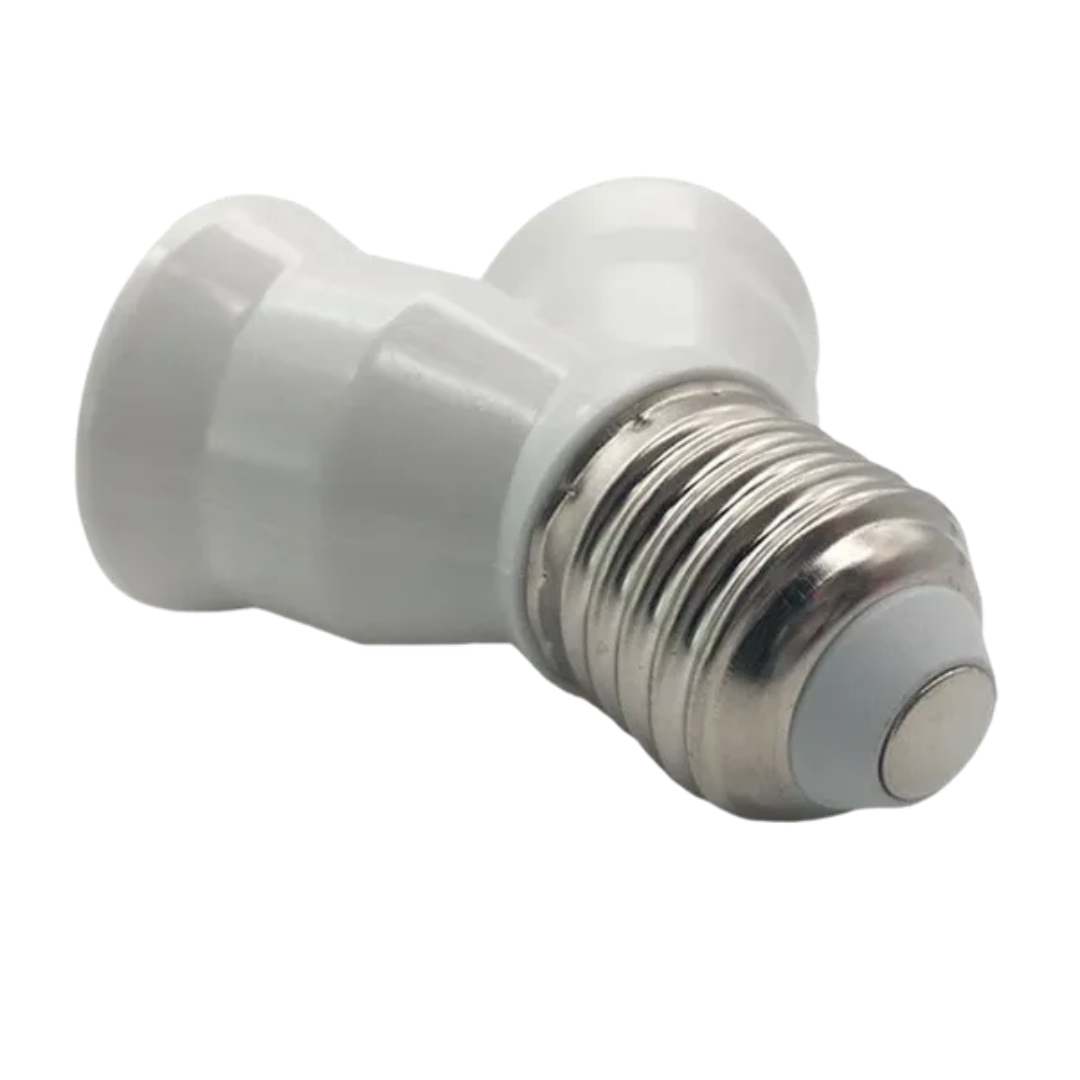 Spuldzes turētājs Y-veida, adapteris / sadalītājs, E27, balts, THORGEON