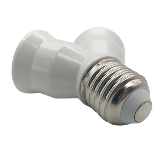 Spuldzes turētājs Y-veida, adapteris / sadalītājs, E27, balts, THORGEON