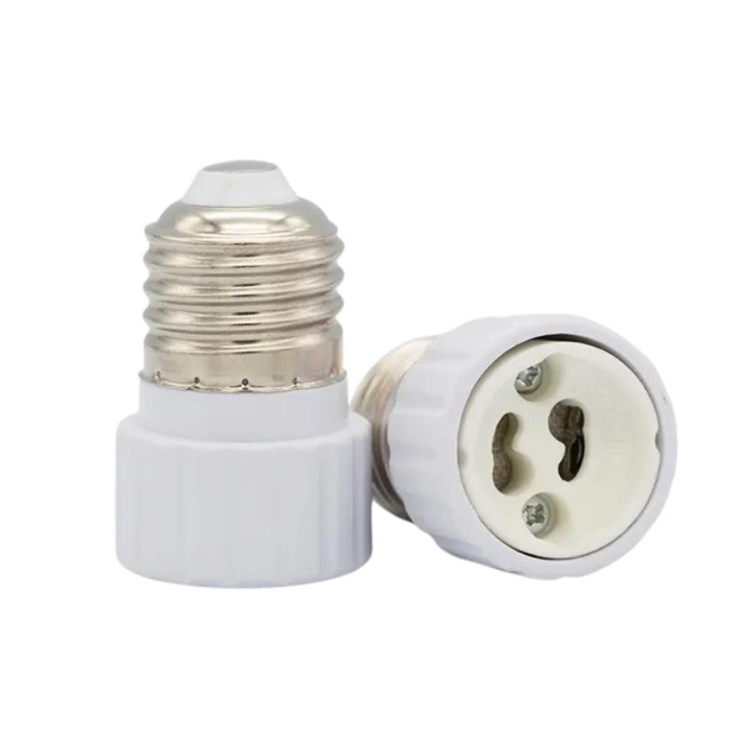 Spuldzes turētājs - pāreja no E27 uz GU10, balts, THORGEON