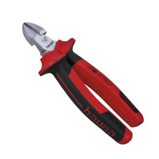 Sānknaibles, VDE, 1000V, 180mm, DIN, ISO 5749, Haupa