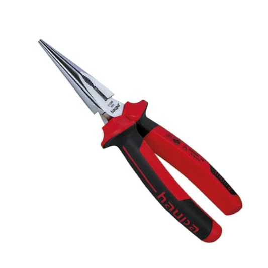 Plakanknaibles, VDE, 1000V, 200mm, DIN, ISO 5745, Haupa