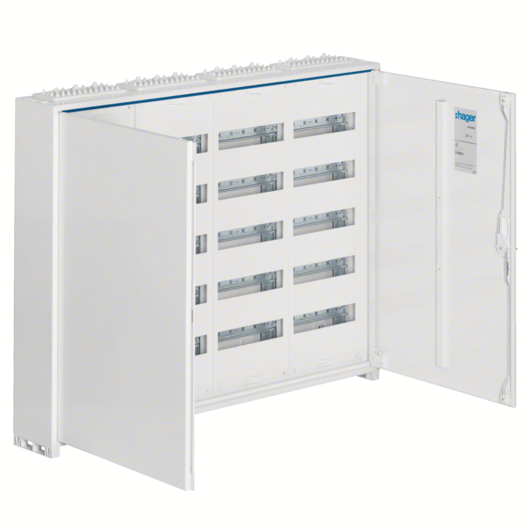 Sadales skapis metālisks 240 mod., virsapmetuma, IP44, 800x1050x161 mm, FWB54, HAGER