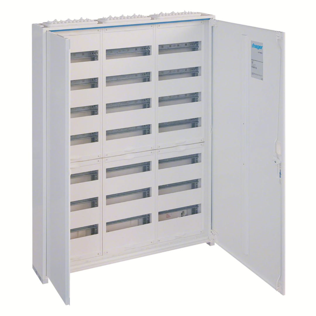 Sadales skapis metālisks 252 mod., virsapmetuma, IP44, 1100x800x161 mm, FWB73, HAGER