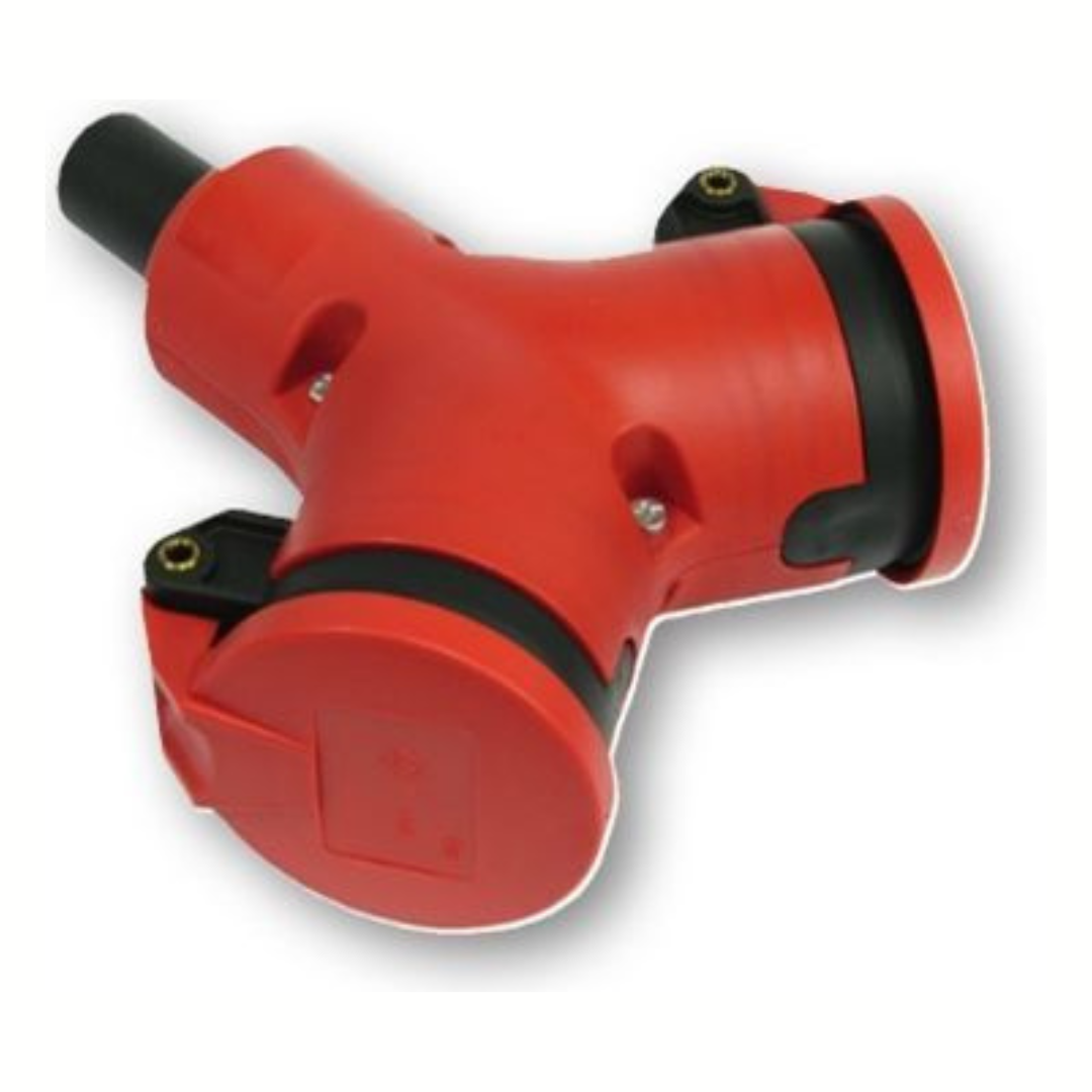 Kontaktligzda vadam 2-vietīga, IP44, 16A, 230V, sarkana, PCE