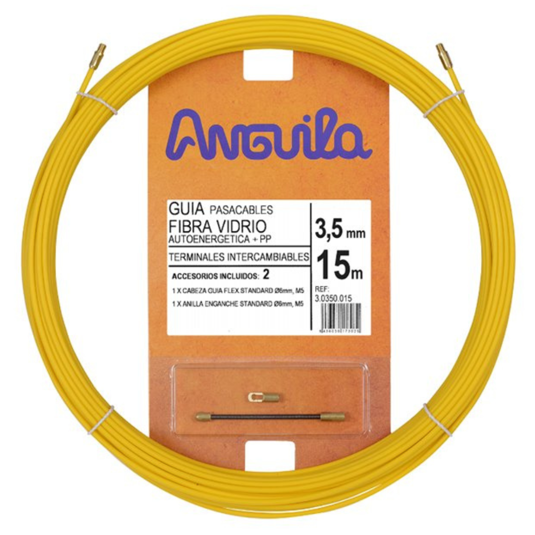 Kabeļu buksieris, stiklašķiedras, diametrs 3.5mm, garums 15m, Anguila