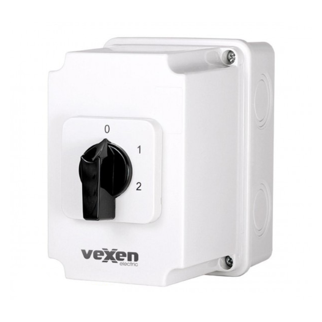 Daudzpakāpju paketslēdzis 0-1-2, 3P, 40A, IP65, PN2RS40135, Vexen