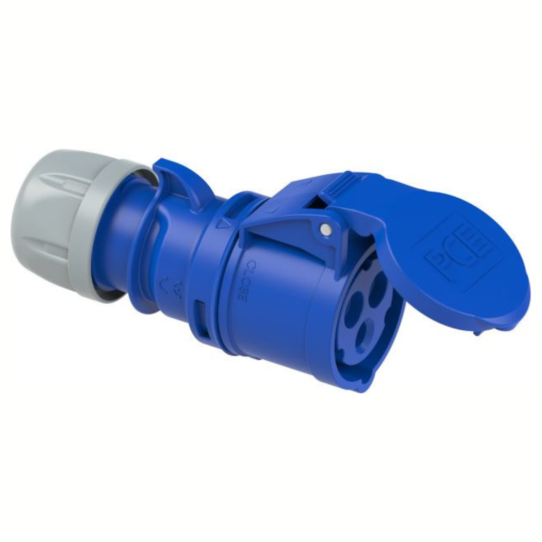 Kontaktligzda vadā 3P 16A (2P+PE) 6h IP44 zila, PCE