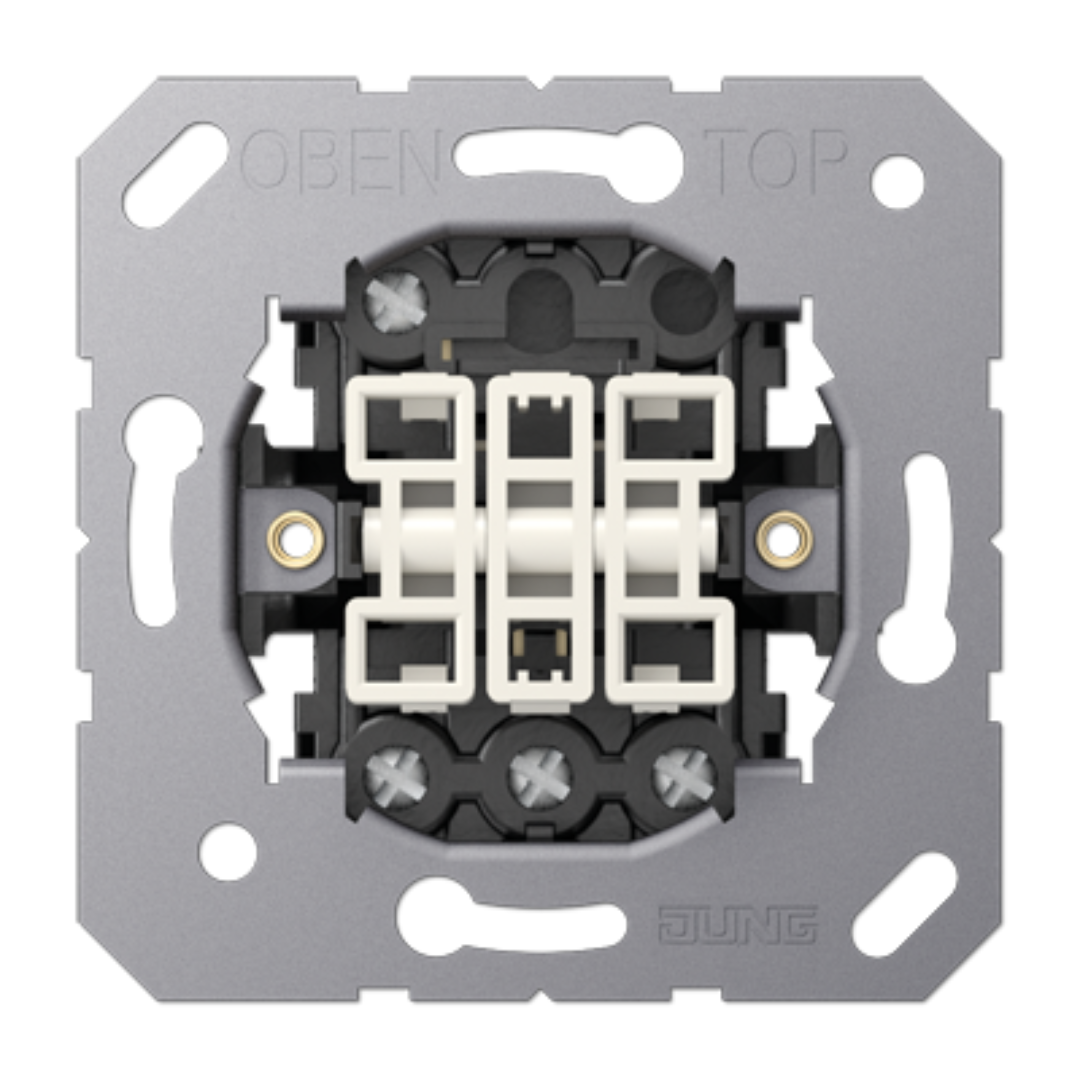Trīsdaļīgs slēdzis-pārslēdzis, 10 AX/250 V, mehānisms z/a, 5306EU