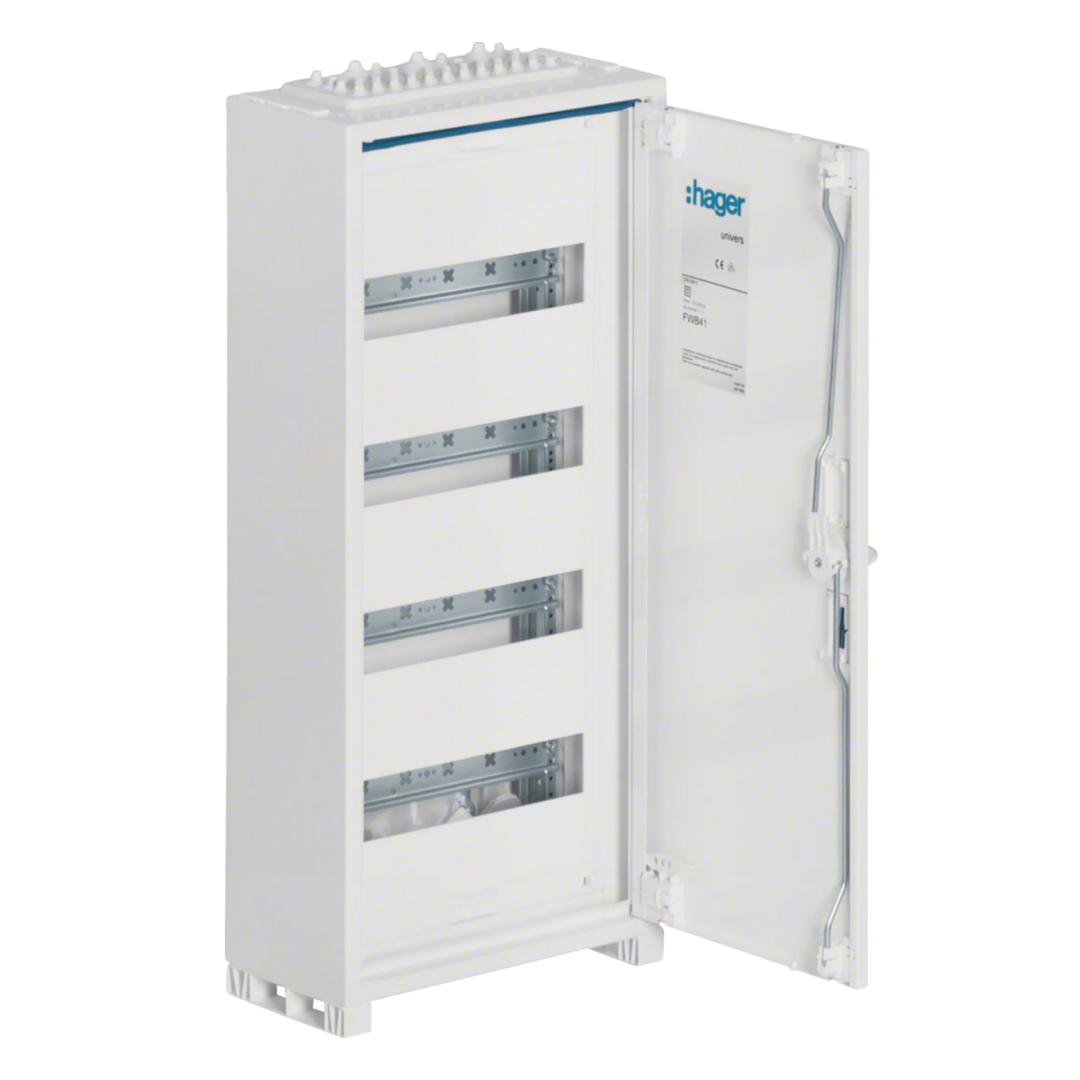 Sadales skapis metālisks 48 mod., virsapmetuma, IP44, 650x300x161 mm, FWB41, HAGER