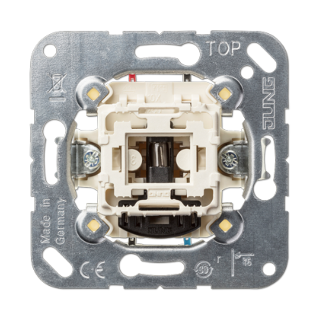 Pārslēdzis, 10 AX/250 V, mehānisms ar indikācijas lampu 506KOU