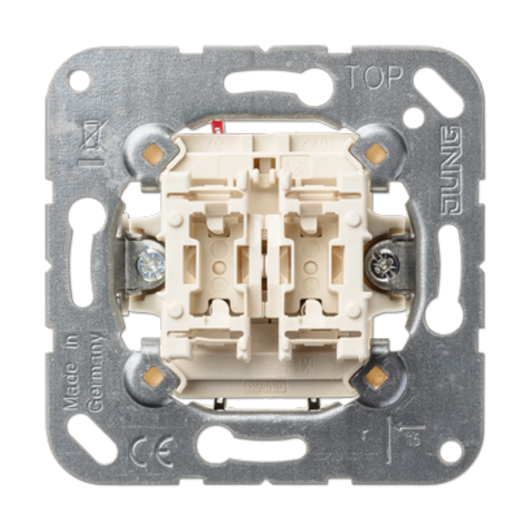Tasteris 2-polīgs, 10 AX/250 V, mehānisms z/a, 535U