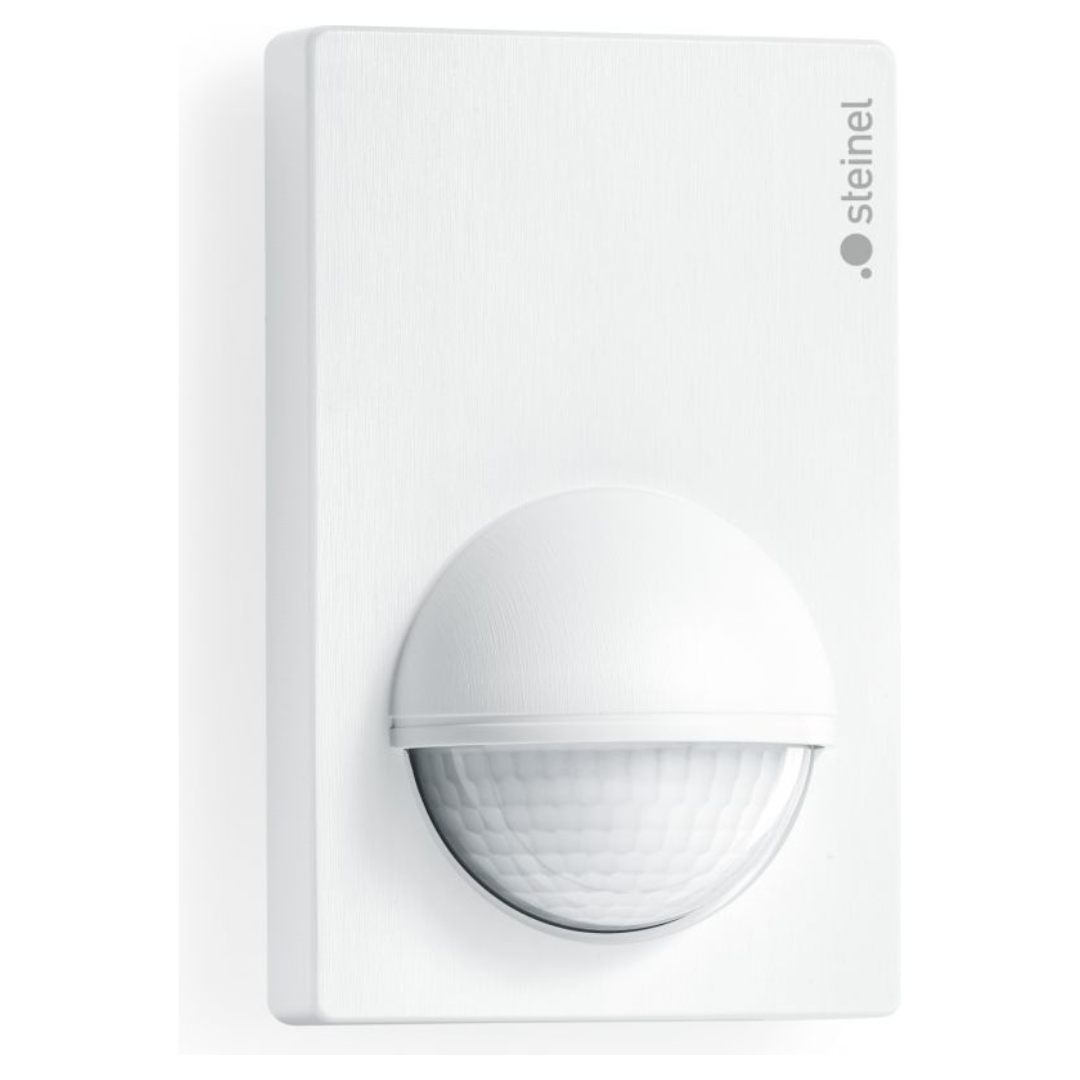 IS 180-2 sienas Infrasarkano staru sensors ar 180° uztveršanas leņķi. Uztveršanas attāIums r=max.5/12m šķērskustībai un r=max.4 m kustībai uz sensoru. Pieslēguma jauda 1000W, LED max.6x58W. Montāžas augstums 1,8-4m. STEINEL