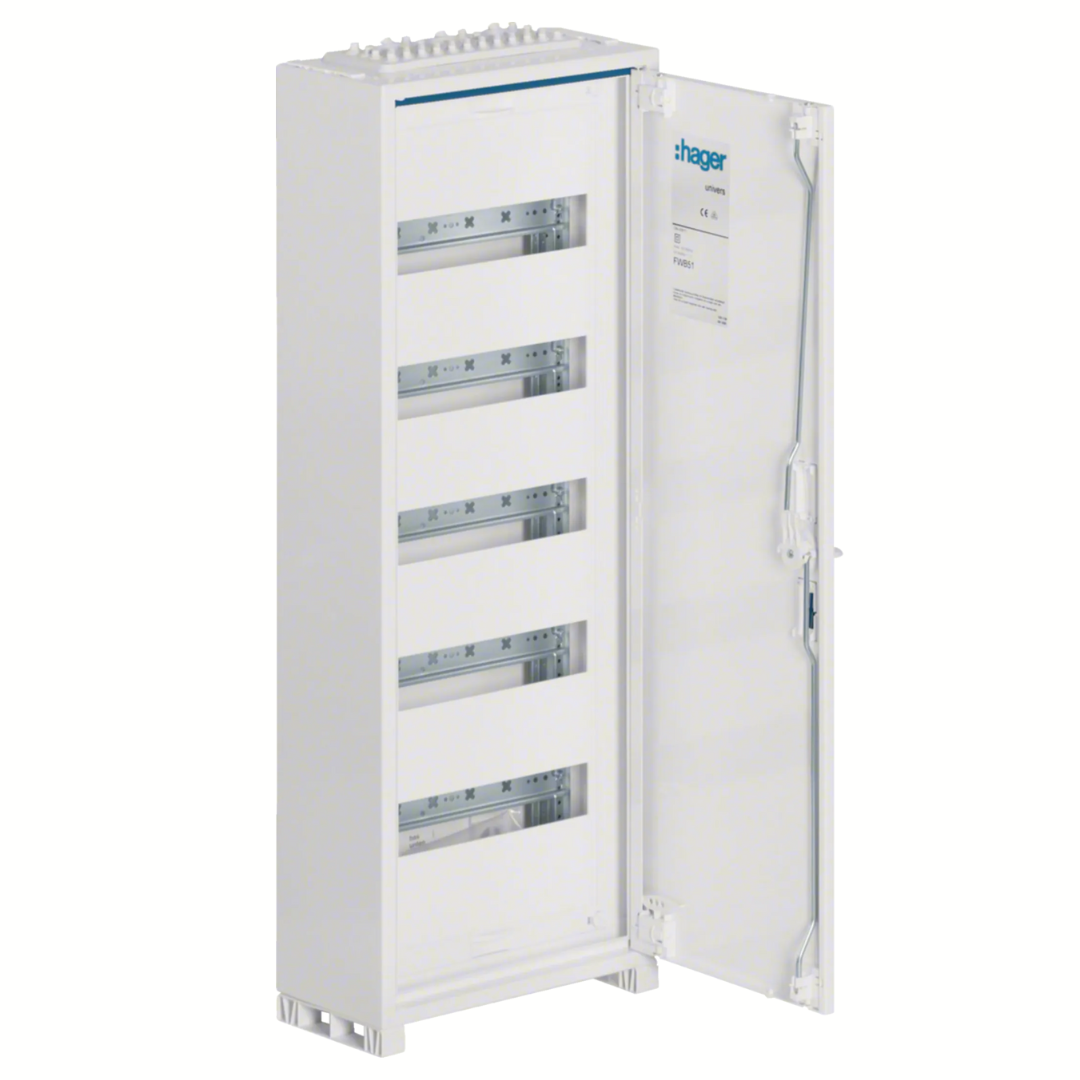 Sadales skapis metālisks 60 mod., virsapmetuma, IP44, 800x300x161 mm, FWB51, HAGER