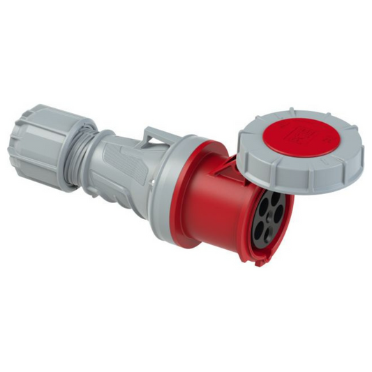 Kontaktligzda vadā 5P 63A (3P+N+PE) 6h IP67 sarkana, PCE