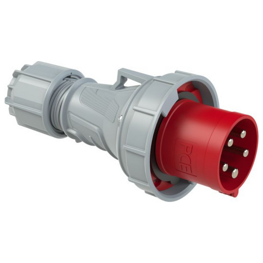 Spraudnis vadā 5P 63A (3P+N+PE) 6h IP67 sarkans, PCE