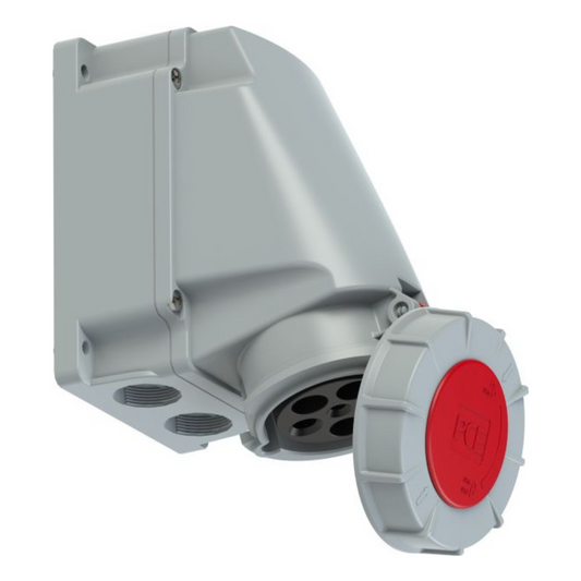 Kontaktligzda v/a 5P 63A (3P+N+PE) 6h IP67 sarkana, PCE