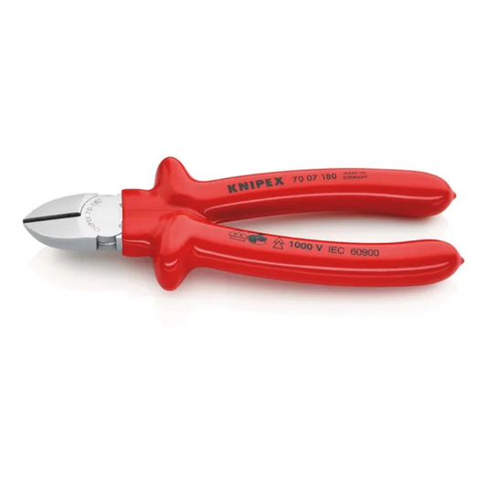 Profesionālās knaibles, 180mm, VDE, 1000V, 70 07 180, KNIPEX