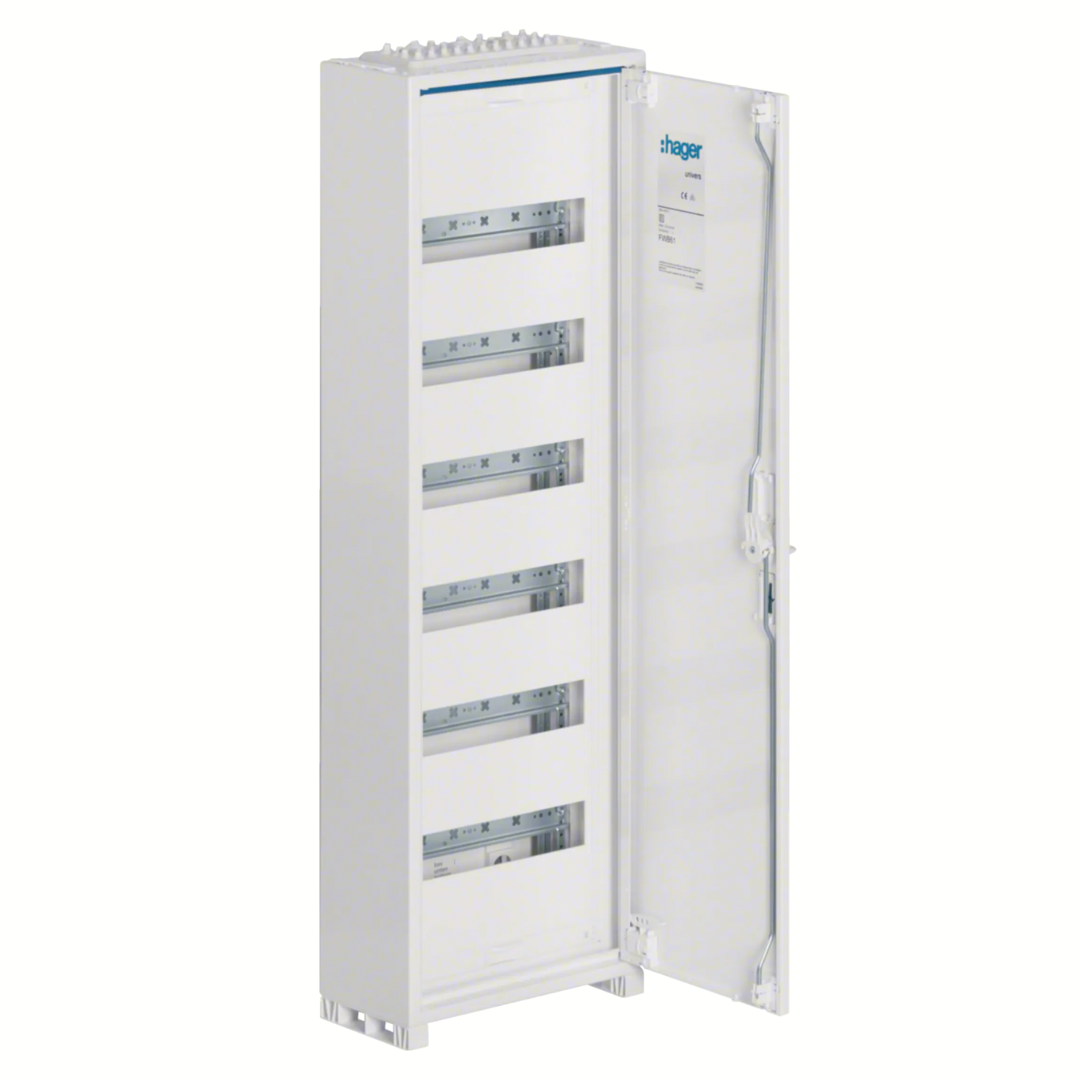 Sadales skapis metālisks 72 mod., virsapmetuma, IP44, 950x300x161 mm, FWB61, HAGER