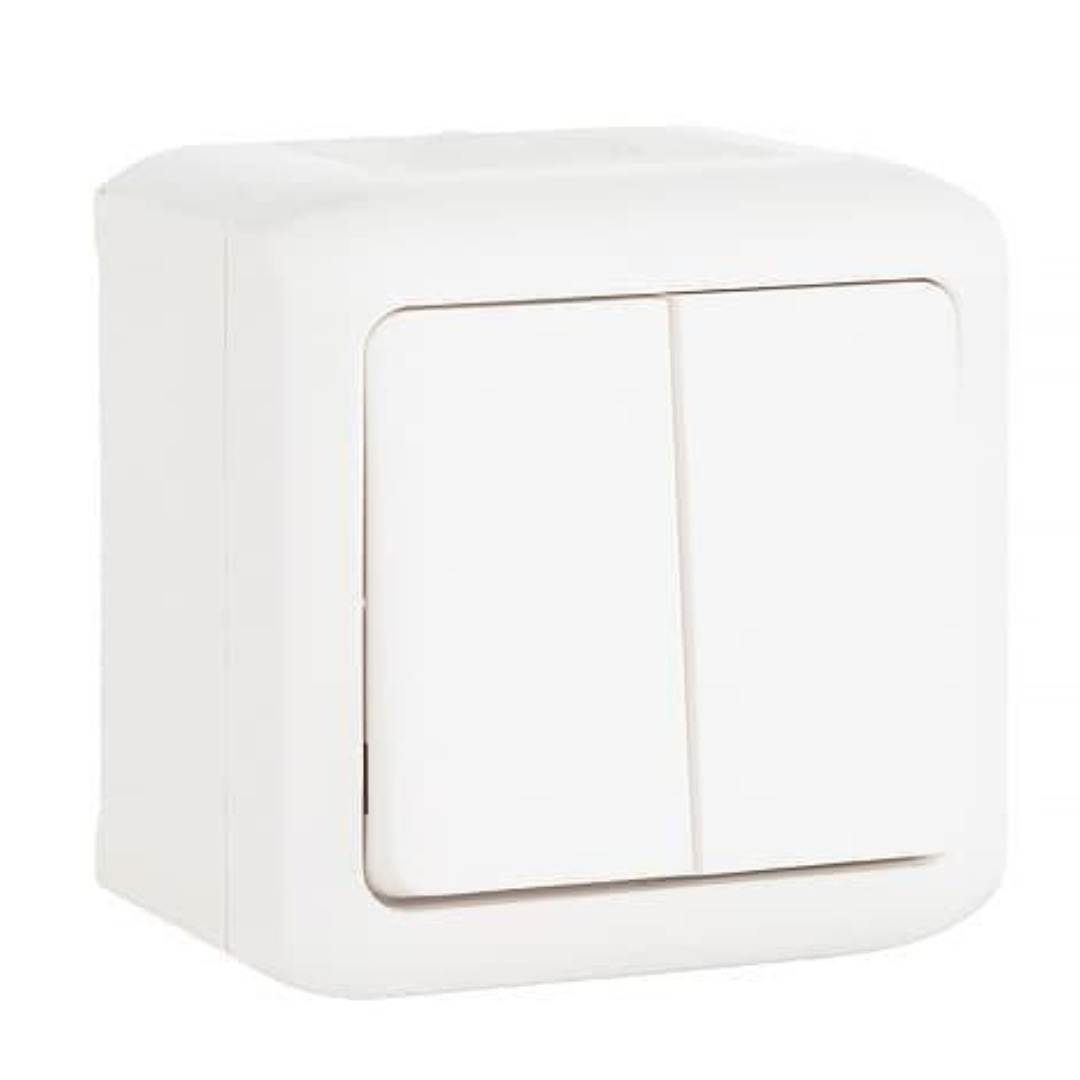 Slēdzis 1+1 v/a, IP44, balts, Forix, Legrand