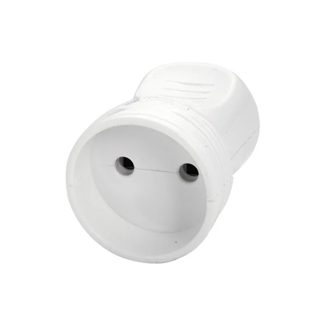 Ligzda vadam bez zemējuma, 6A, 220-240V, balta, VIKO