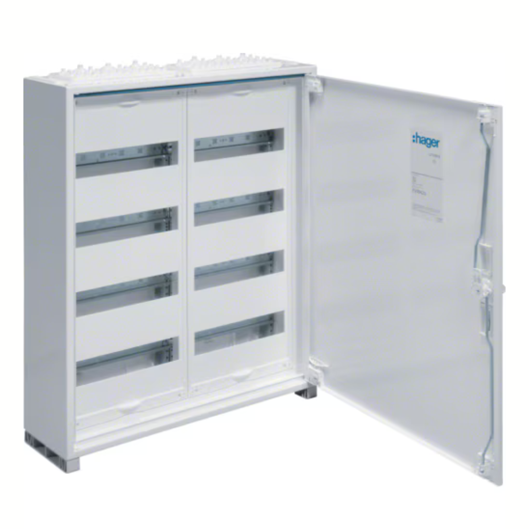 Sadales skapis metālisks 96 mod., virsapmetuma, IP44, 650x550x161 mm, FWB42, HAGER