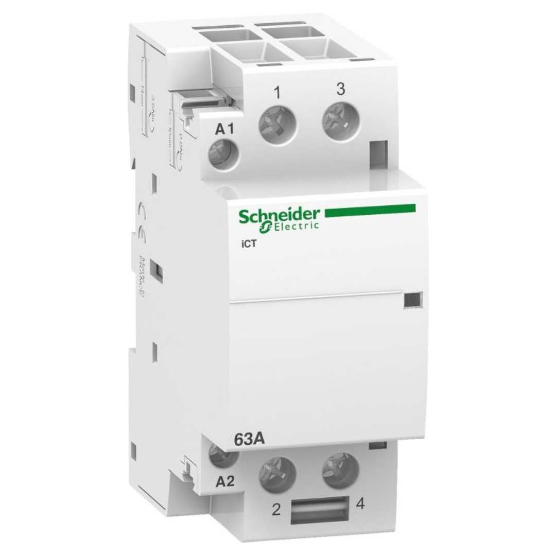 Modulārais kontaktors 2NO, 63A, AC 230-240V, iCT63A, Acti9