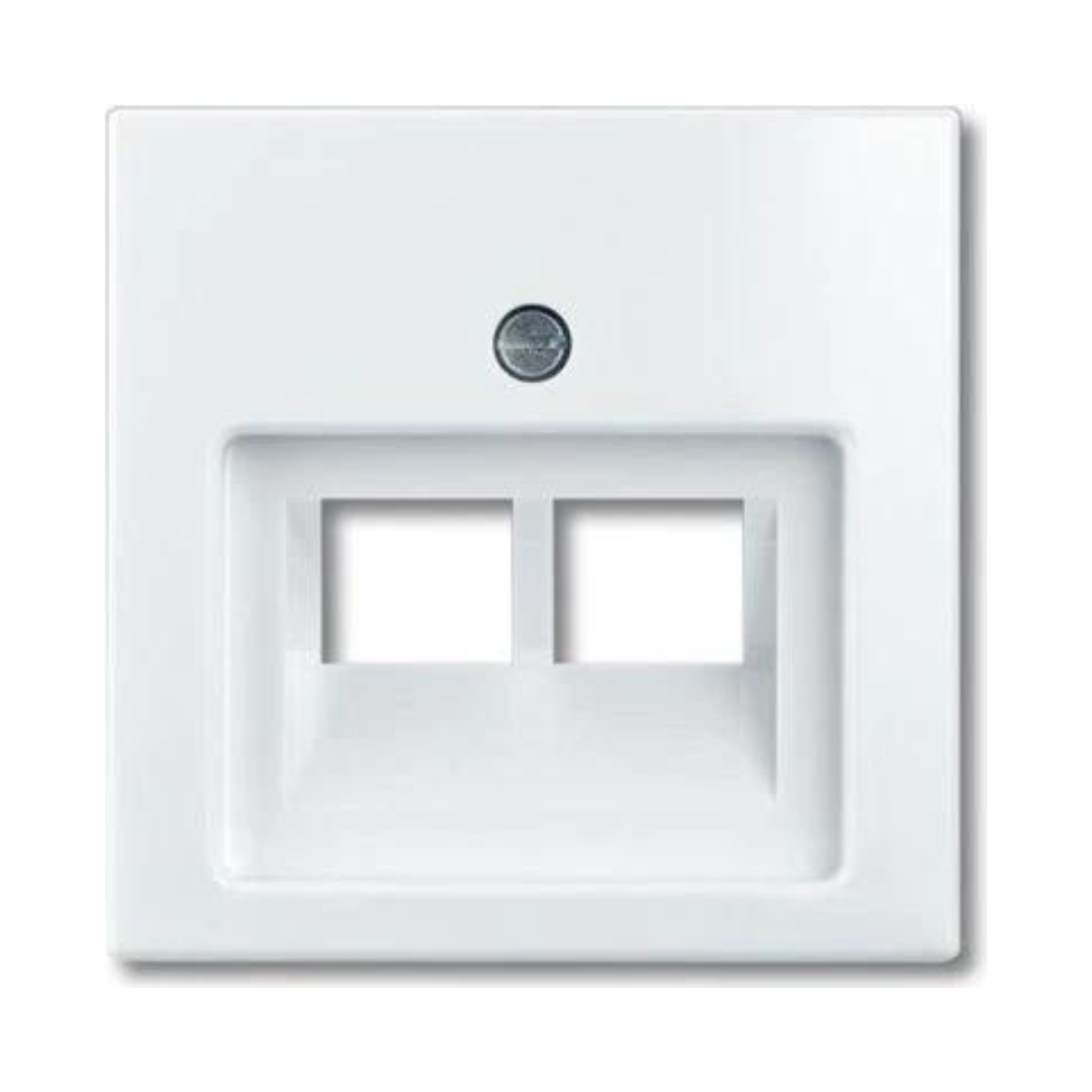 Centrālplate DATA ligzdai 2xRJ45 UAE, balta, Basic 55