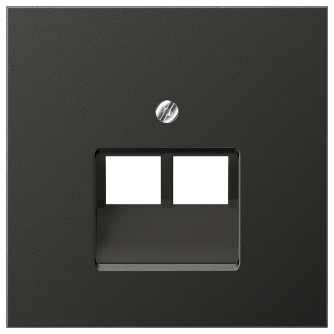 Metāliskā nosegplāksne IAE/UAE datu ligzdai, 2xRJ45, antracīts, LS990