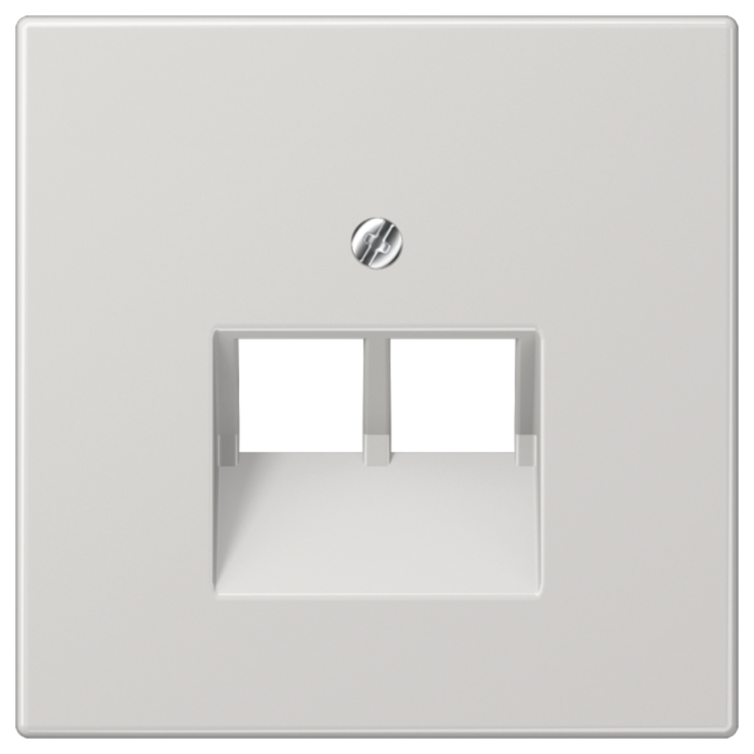 Nosegplāksne IAE/UAE datu ligzdai, 2xRJ45, gaiši pelēka, LS990