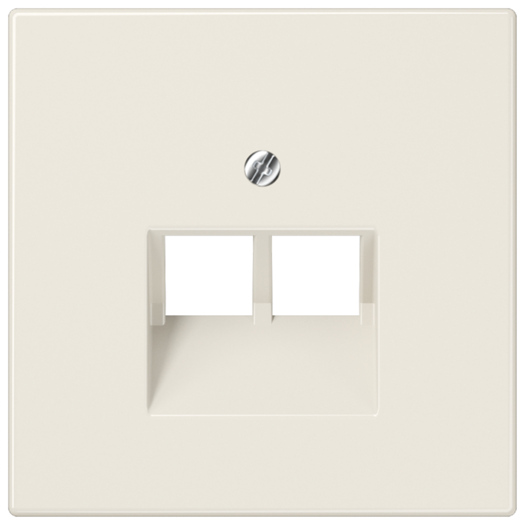 Nosegplāksne IAE/UAE datu ligzdai, 2xRJ45, krēmkrāsas, LS990